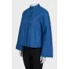 Lace jacket with buttons and zipper