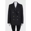 Black jacket with gold buttons