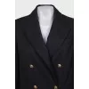 Black jacket with gold buttons