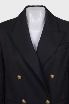 Black jacket with gold buttons