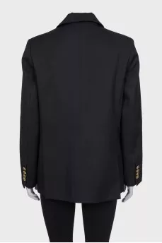 Black jacket with gold buttons