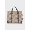 Canvas Travel Tote with Signature Print