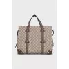 Canvas Travel Tote with Signature Print