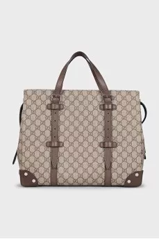 Сумка з канви у фірмовий принт Travel Tote