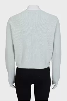 Wool and cashmere jumper with ties