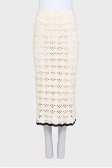 Rhiannon White Knit Skirt