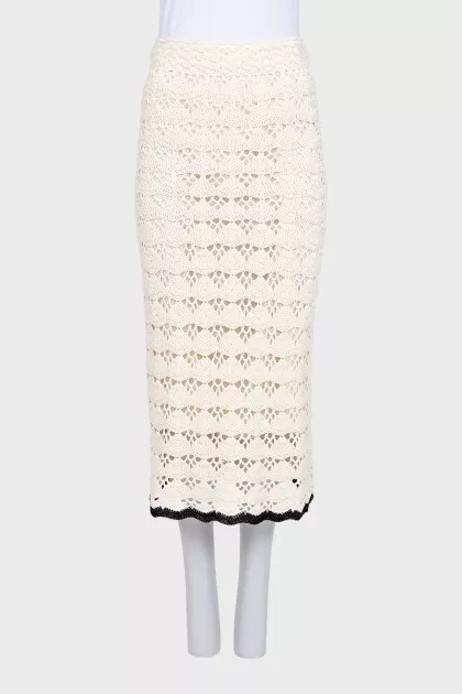 Rhiannon White Knit Skirt