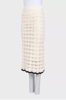 Rhiannon White Knit Skirt