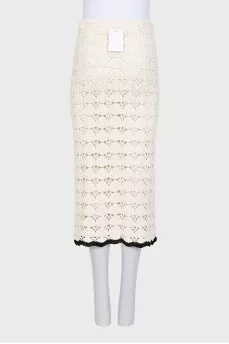 Rhiannon White Knit Skirt