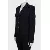 Single-breasted black button-down jacket