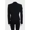 Single-breasted black button-down jacket