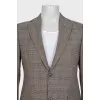 Men's brown checkered suit