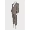 Men's brown checkered suit