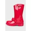 Rubber boots with a bow