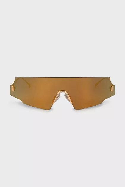 Gold sunglasses with gradient lenses