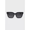 Rectangular sunglasses with signature print