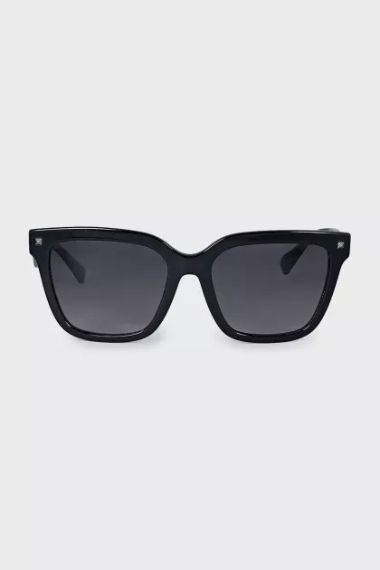Rectangular sunglasses with signature print