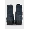 Men's insulated blue leather boots