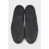 Men's insulated blue leather boots