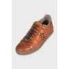 Men's insulated leather sneakers