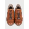 Men's insulated leather sneakers