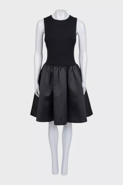 Black dress with a full skirt