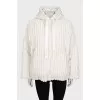 White double-sided zippered down jacket