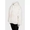 White double-sided zippered down jacket