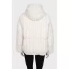 White double-sided zippered down jacket
