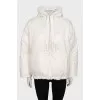White double-sided zippered down jacket