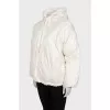 White double-sided zippered down jacket