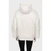 White double-sided zippered down jacket