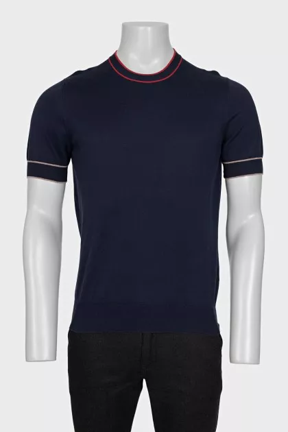 Men's T-shirt with contrast piping