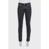 Чоловічі чорні джинси straight fit