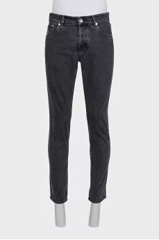 Мужские черные джинсы straight fit