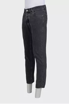 Мужские черные джинсы straight fit