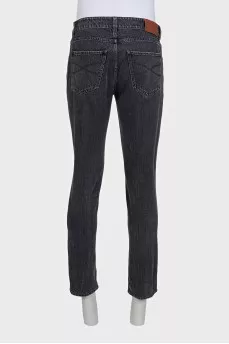 Мужские черные джинсы straight fit