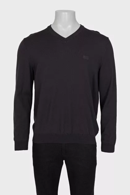 Men's brown wool pullover