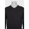 Men's brown wool pullover