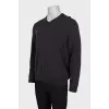 Men's brown wool pullover