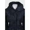 Fitted down jacket with buttons