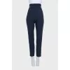 High-waist tapered trousers with a belt