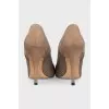 Leather and suede pumps