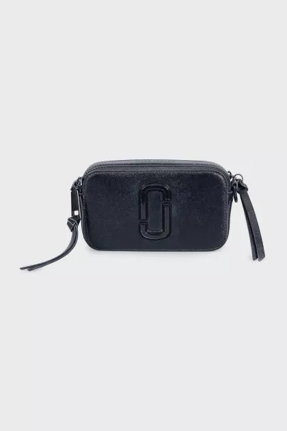 The Snapshot black leather bag