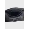 The Snapshot black leather bag