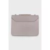 Leather crossbody bag with chain