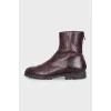 Men's boots with a zipper
