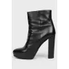 Black high heel ankle boots