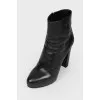 Black high heel ankle boots