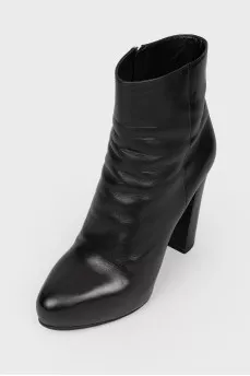 Black high heel ankle boots